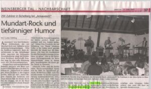 Mundart-Rock und tiefsinniger Humor