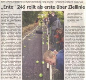Ente 246 rollt als erste über Ziellinie