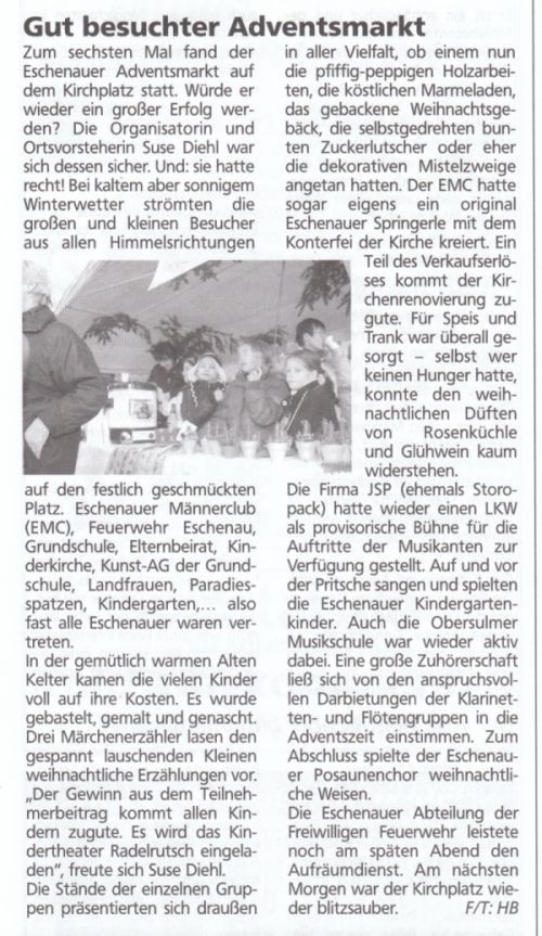 Gut besuchter Adventsmarkt