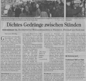 Dichtes Gedränge zwischen Ständen