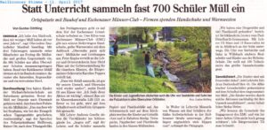 Statt Unterricht sammeln fast 700 Schüler Müll ein